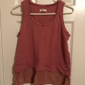 CUTE MADEWELL TANK WITH SLIGHTLY SHEER BOTTOM PART